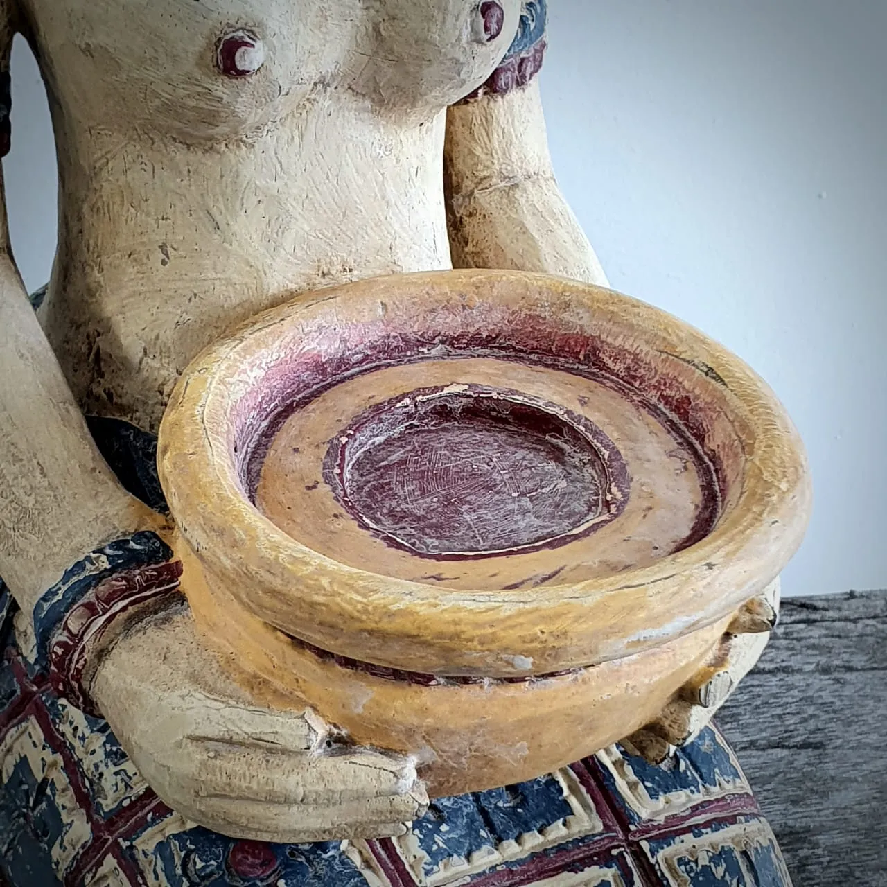 Balinese Goddess Wooden Candle Holder