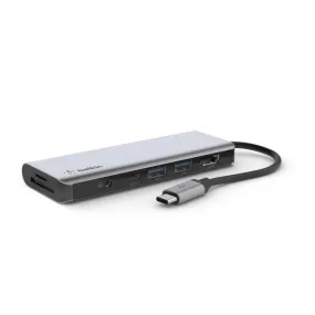 Belkin CONNECT™ USB C 7 in 1 Multiport Hub Adapter - Silver