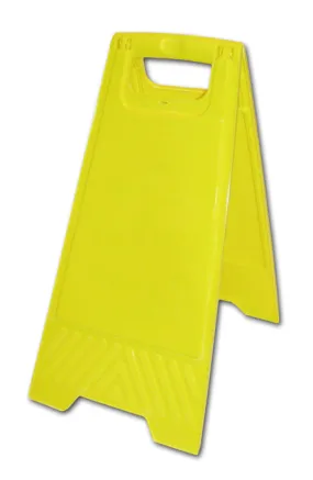 Bespoke Message yellow double sided floor standing sign.
