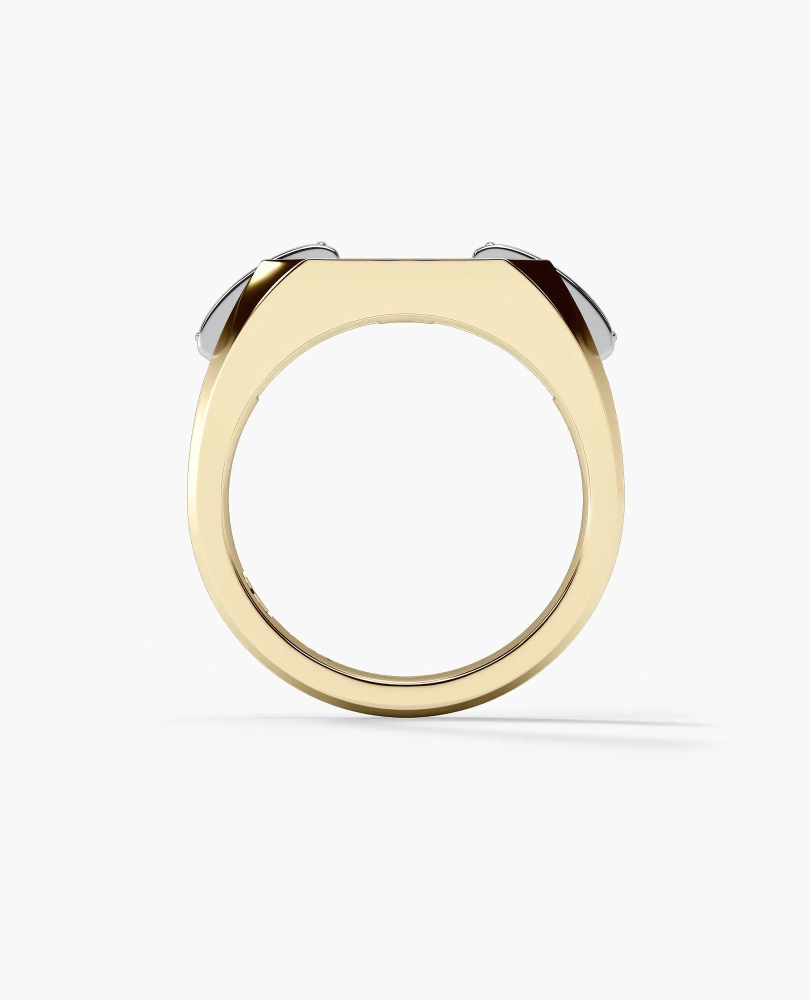 BRIGGS Gold Signet Ring with 0.35ct Black Diamonds