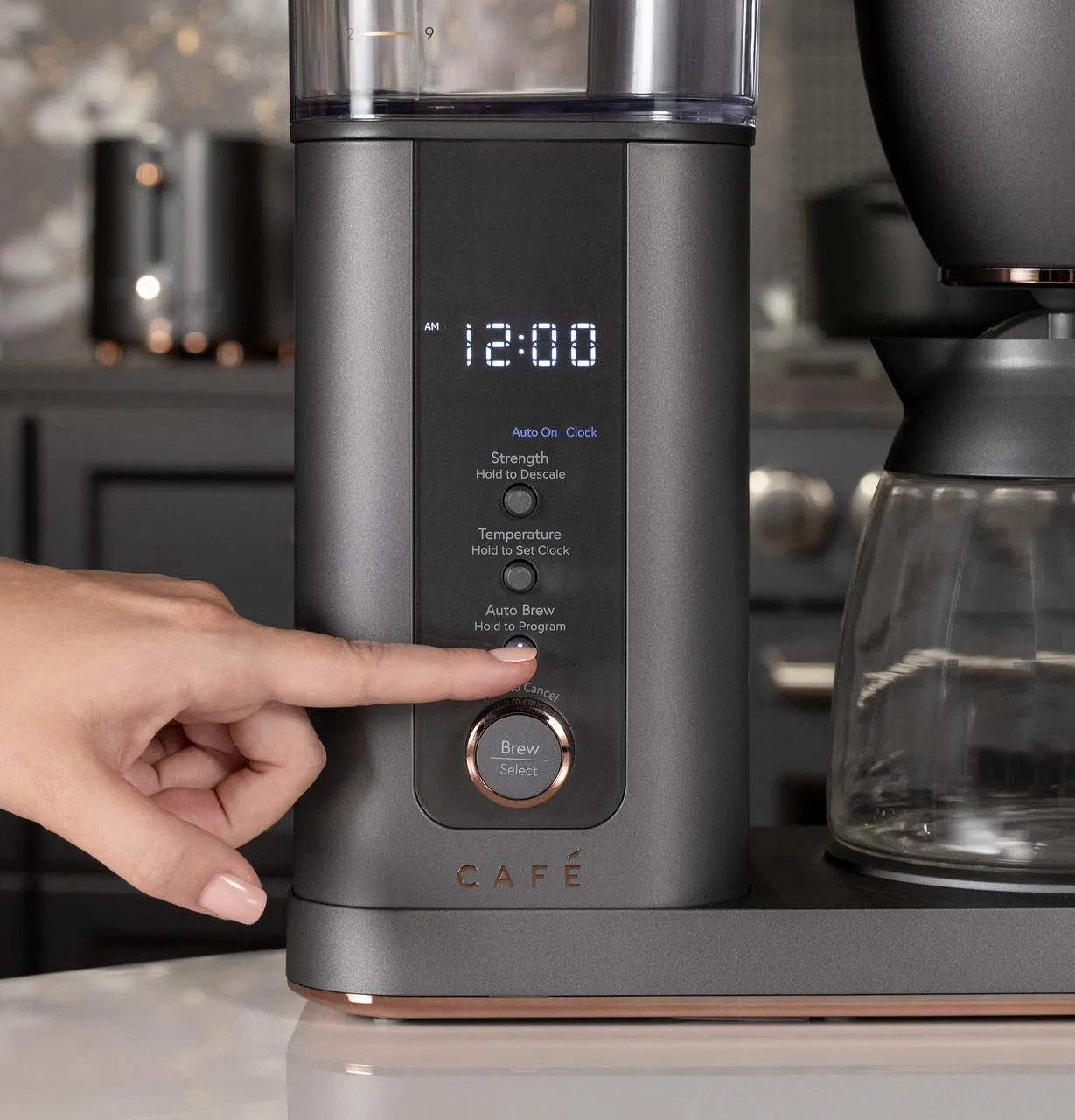 Cafe C7CDABS3RD3 Caf(eback)™ Specialty Drip Coffee Maker with Glass Carafe