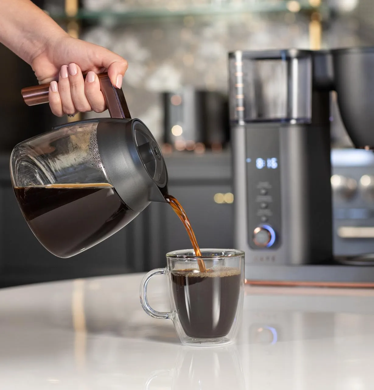 Cafe C7CDABS3RD3 Caf(eback)™ Specialty Drip Coffee Maker with Glass Carafe