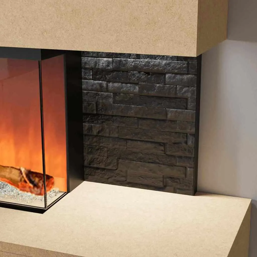 Capri 72" Pre-Built Media Wall Fireplace - Electric Fire Package