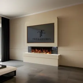 Capri 72" Pre-Built Media Wall Fireplace - Electric Fire Package