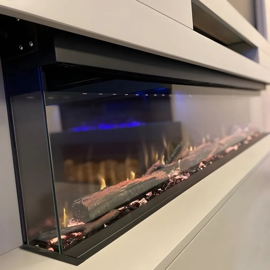 Capri 72" Pre-Built Media Wall Fireplace - Electric Fire Package