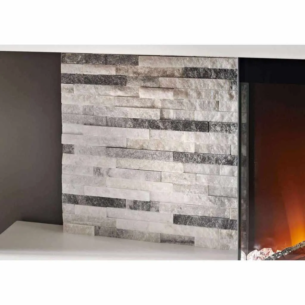 Capri 72" Pre-Built Media Wall Fireplace - Electric Fire Package