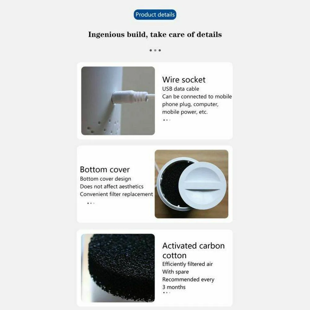 Car air purifier UV sterilization and disinfection purifier