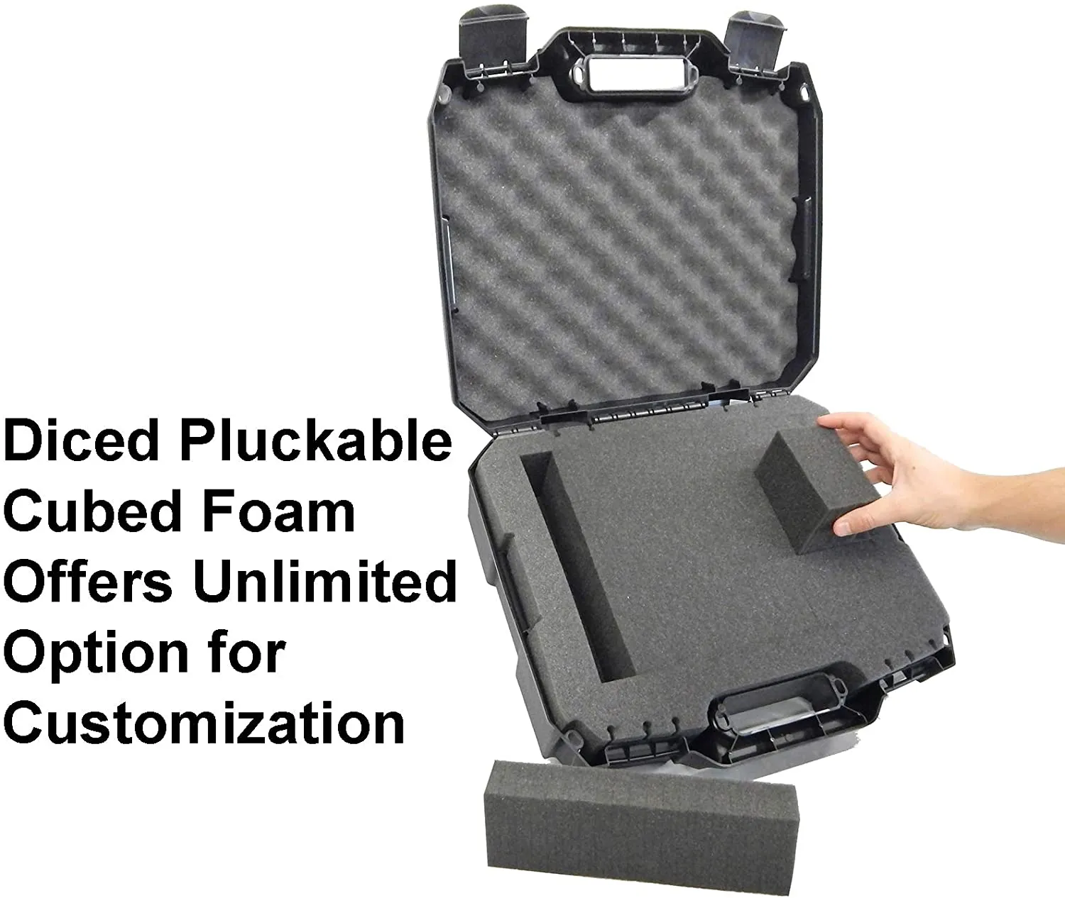 CASEMATIX Projector Case Compatible with Optoma HD146X, HD28HDR, HD142X HD243X, HD141X, HD143X, HD28DSE, HD27, HD26 and More with Customizable Foam