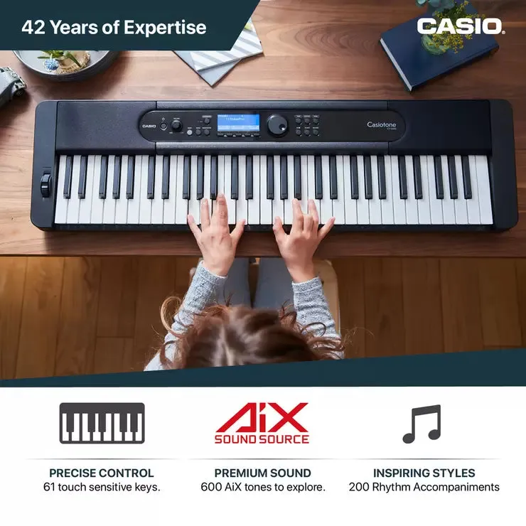 Casio CT-S410AD Portable Keylighting Keyboard in Black