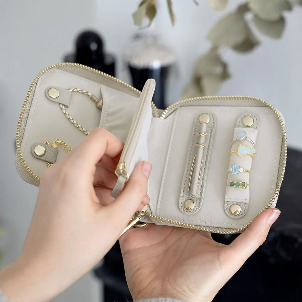 Compact Jewellery Roll - Oatmeal - 75624