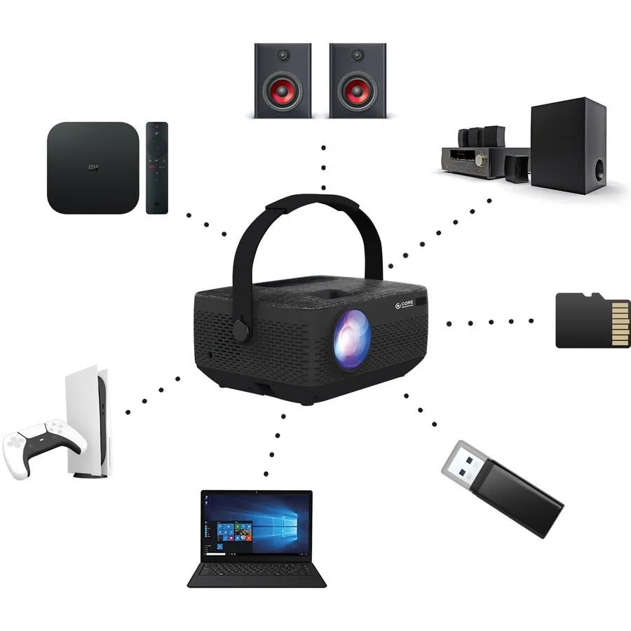 Core Innovations PRJ150BD 16:9 LCD HD Portable Home Theater Projector