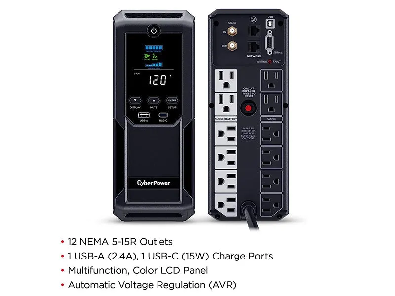 Cyberpower 1000VA 600W  9 Outlets