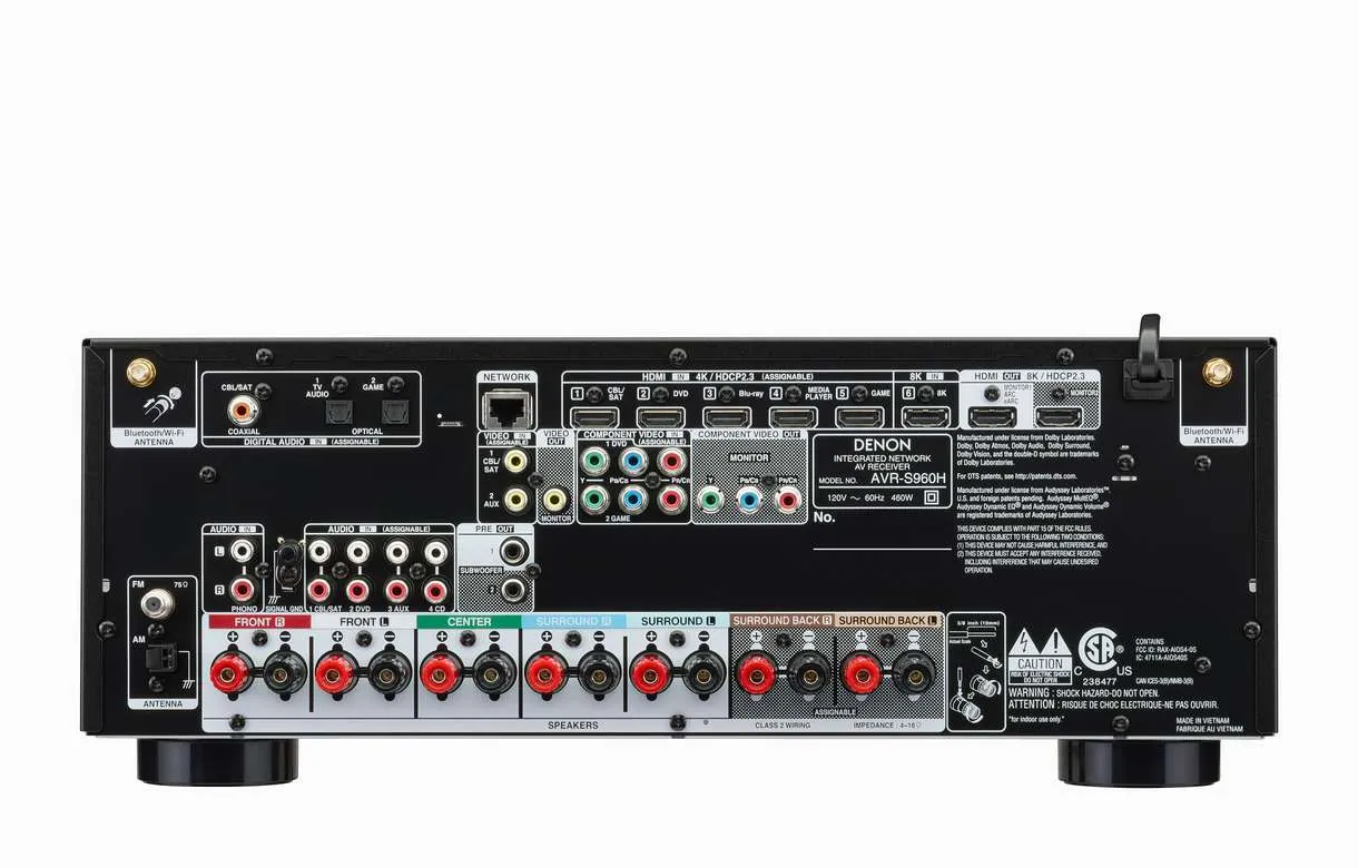 Denon AVR-S960H - 7.2 Channel Dolby Atmos AV Receiver