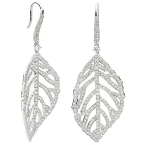 Diamond Leaf Earrings