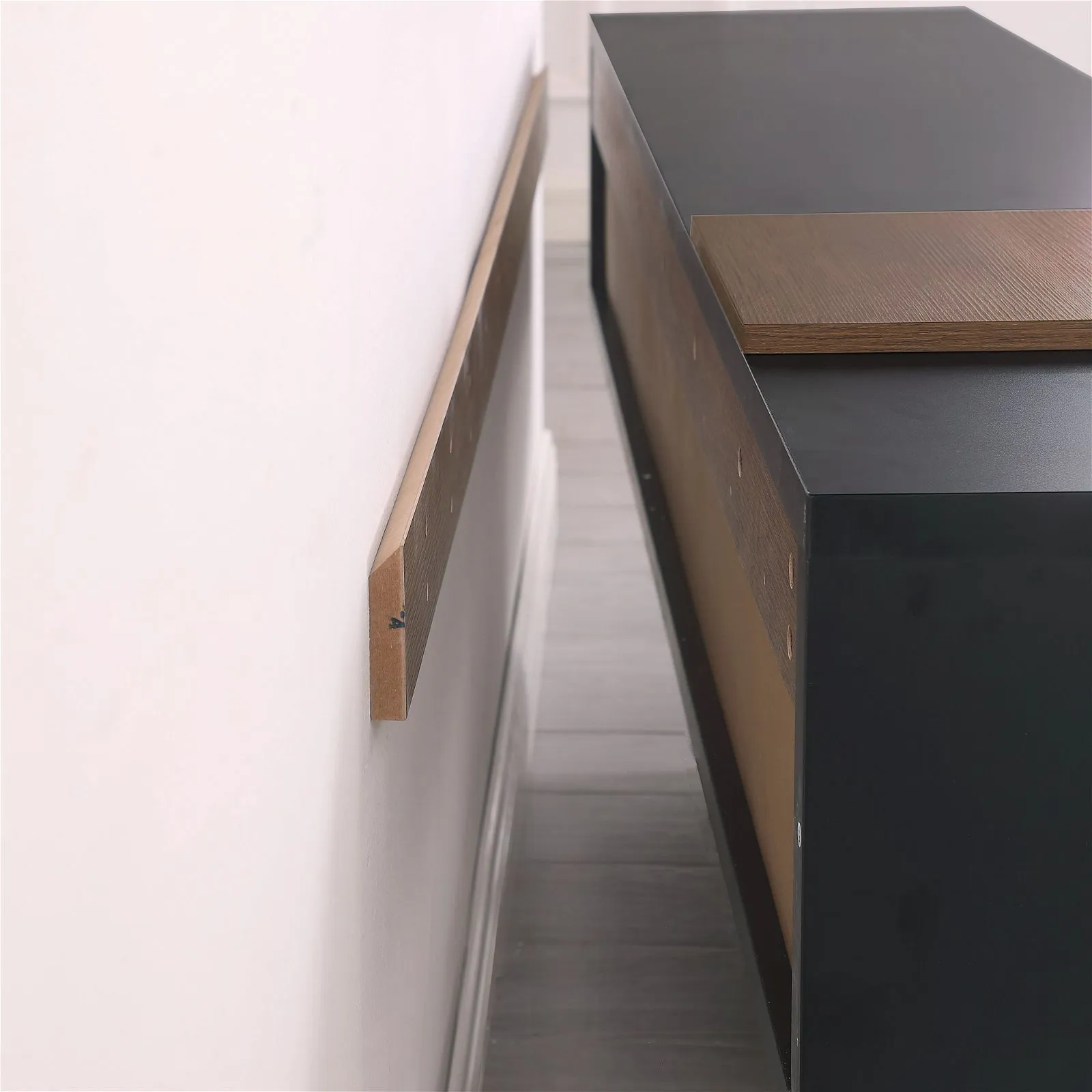 Dronus 1800 Floating Entertainment Unit, Hovering Wall Mount Black by Tauris™