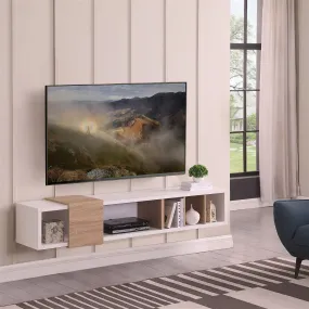 Dronus 1800 Floating Entertainment Unit, Hovering Wall Mount White by Tauris
