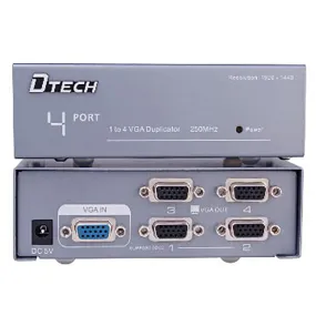 Dtech VGA Splitter 4 Ports 7254 (250MHZ)
