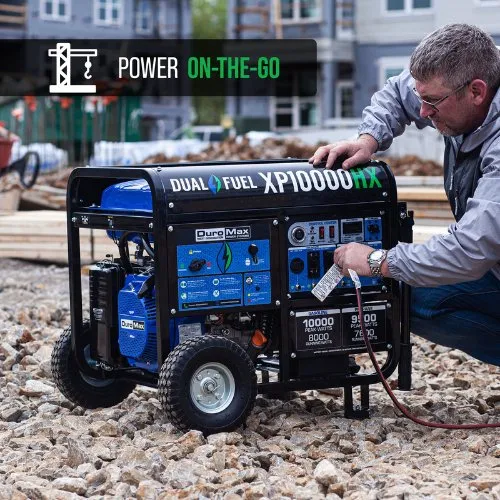 DuroMax XP10000HX 8000W/10000W Dual Fuel CO Alert Electric Start Generator New