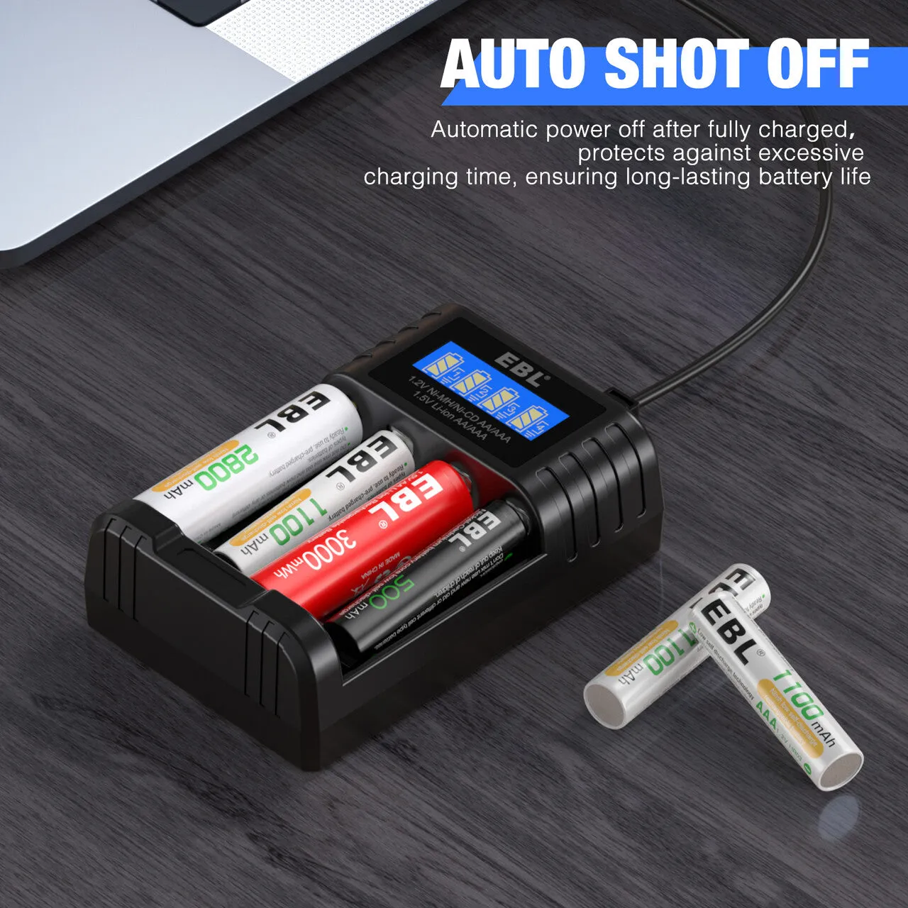 EBL Universal Battery Charger for 1.5V and 1.2V AA AAA Battery