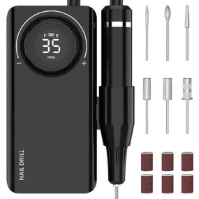Electric Nail Drill Kit Rechargeable Portable Electric Nail Drill Machine Kit for Acrylic Nails