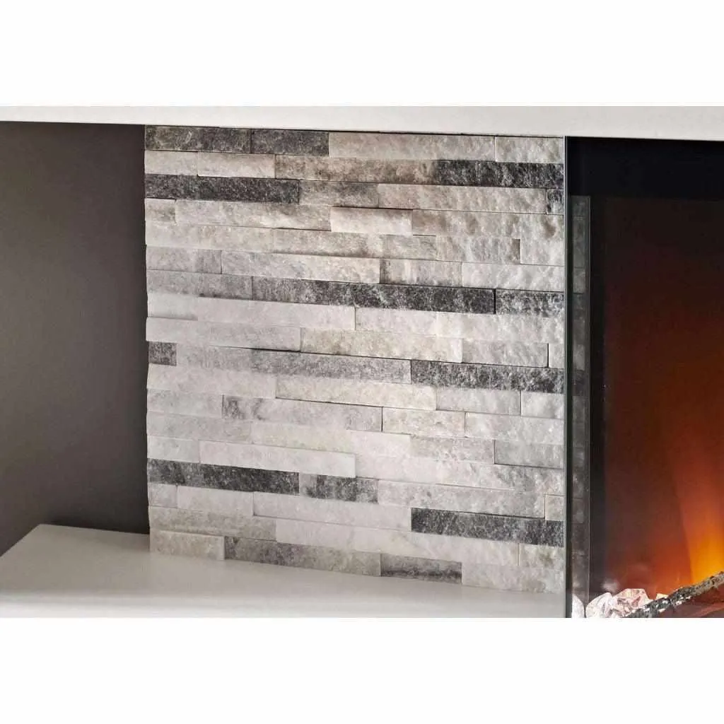 Emilia 72" Pre-Built Media Wall Fireplace - Electric Fire Package