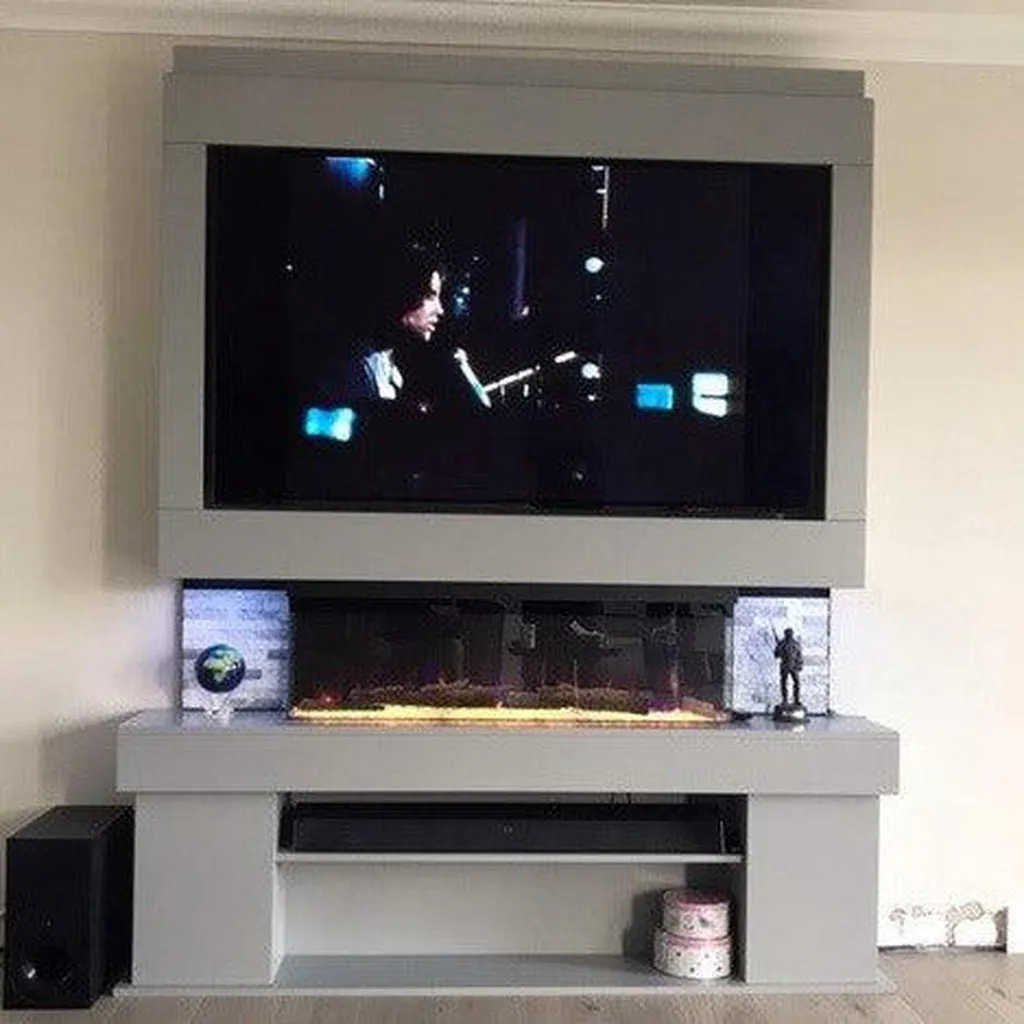 Emilia 72" Pre-Built Media Wall Fireplace - Electric Fire Package