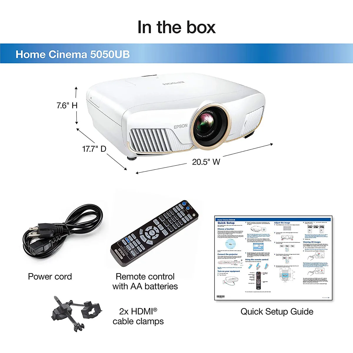 Epson Home Cinema 5050UB 4K PRO-UHD Projector