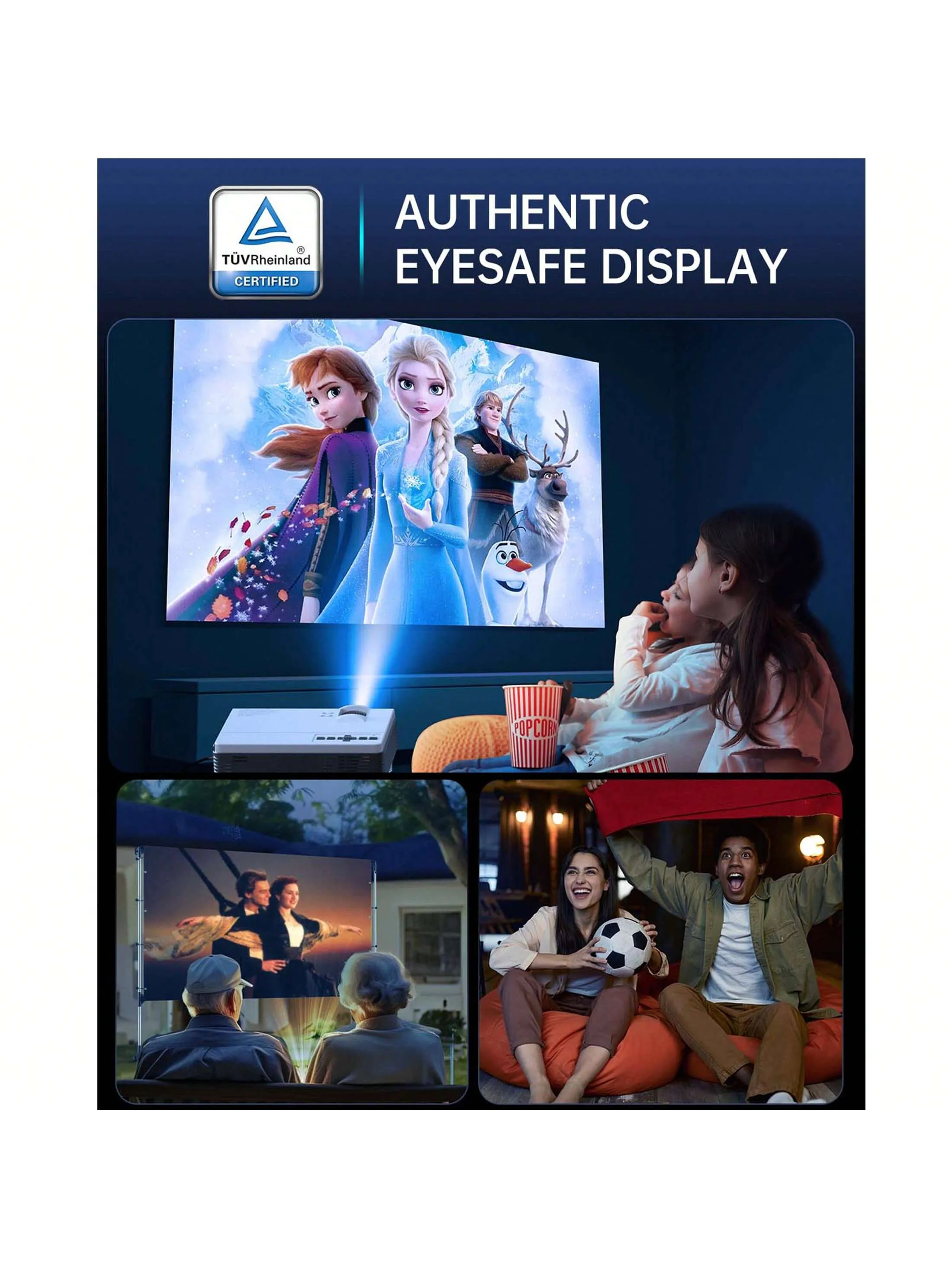[Eyesafe Display] 4K Support Projector With WiFi And Bluetooth