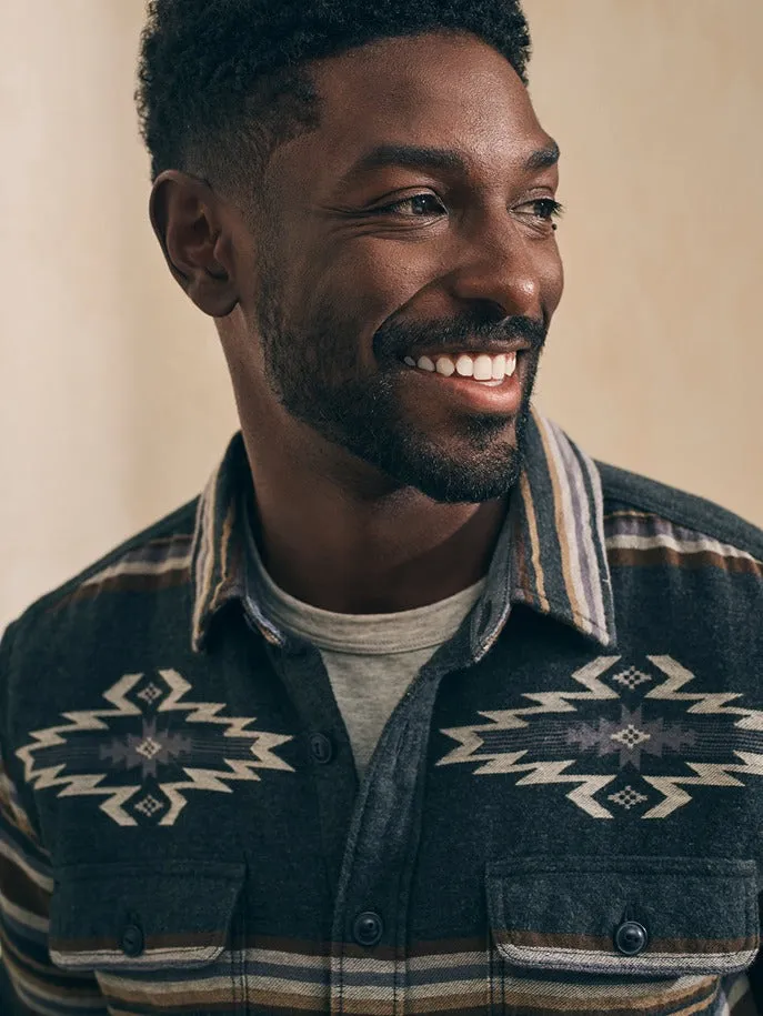 Faherty Doug Good Feather Canyon Overshirt in Desert Blackstar Serape