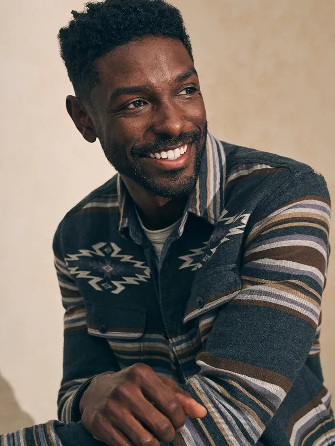 Faherty Doug Good Feather Canyon Overshirt in Desert Blackstar Serape