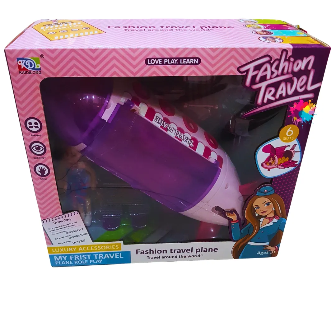 Fashion Travel Plane Playset - Adventure and Learning for Kids (3  Years)