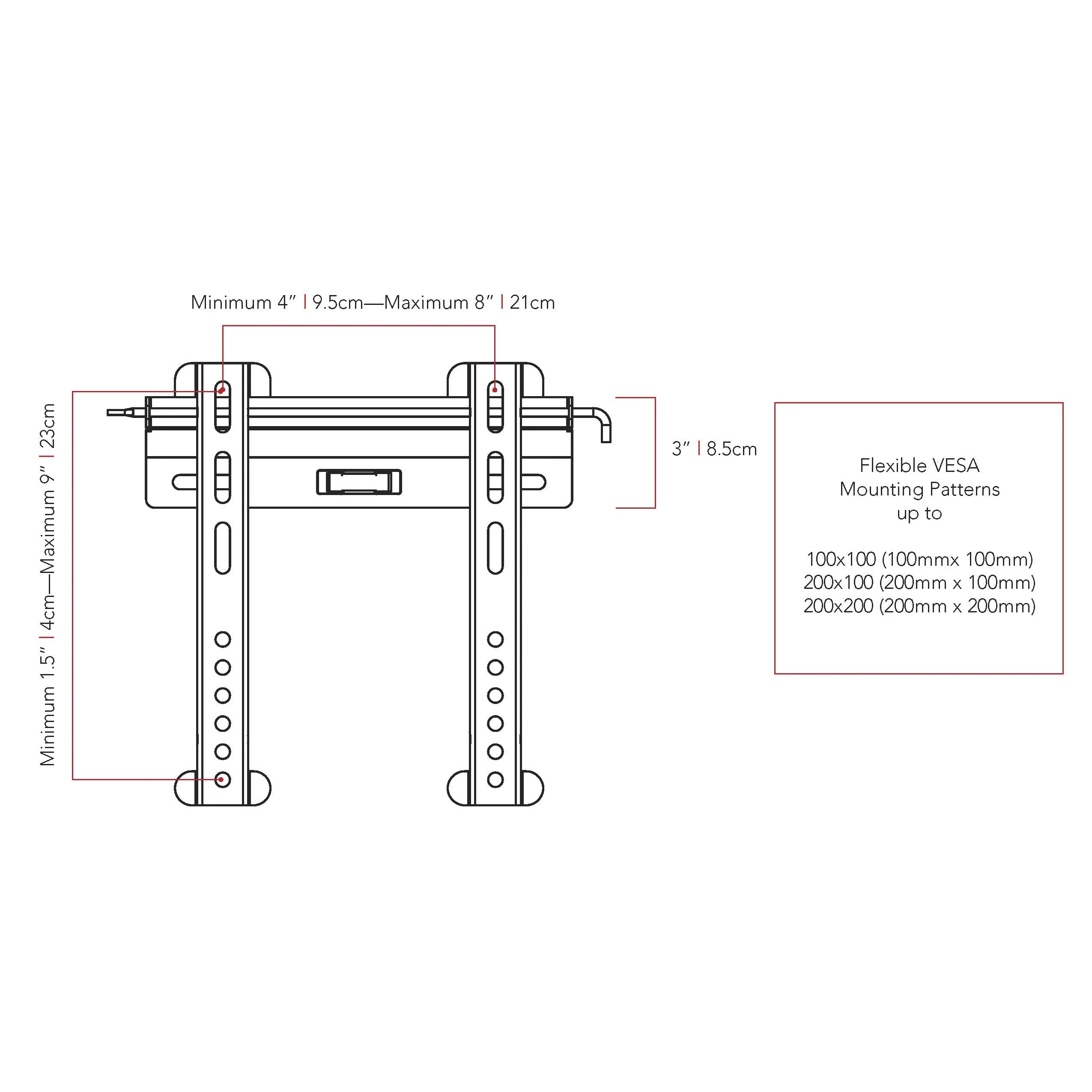 Fixed TV Wall Mount for 18" - 32" TVs