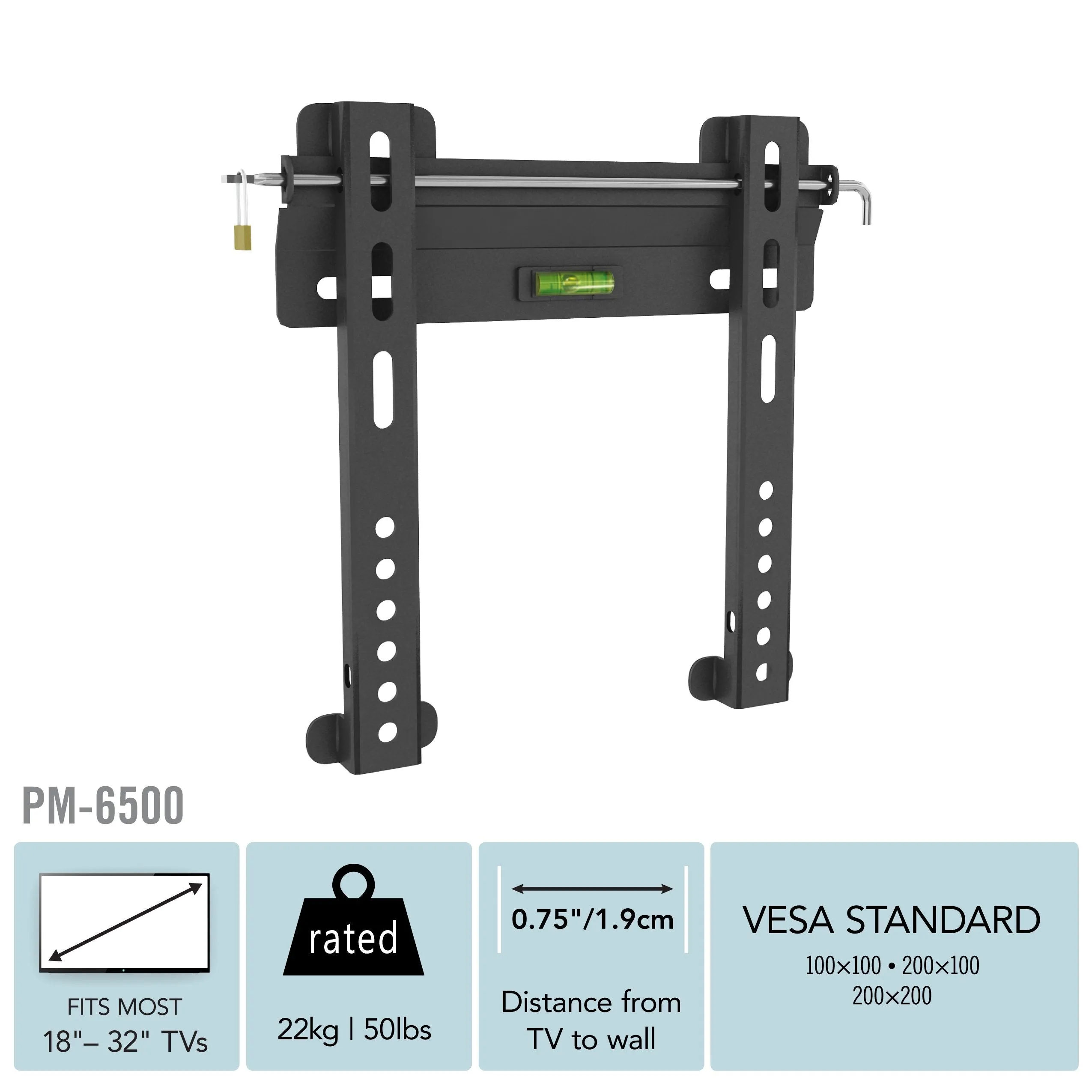 Fixed TV Wall Mount for 18" - 32" TVs