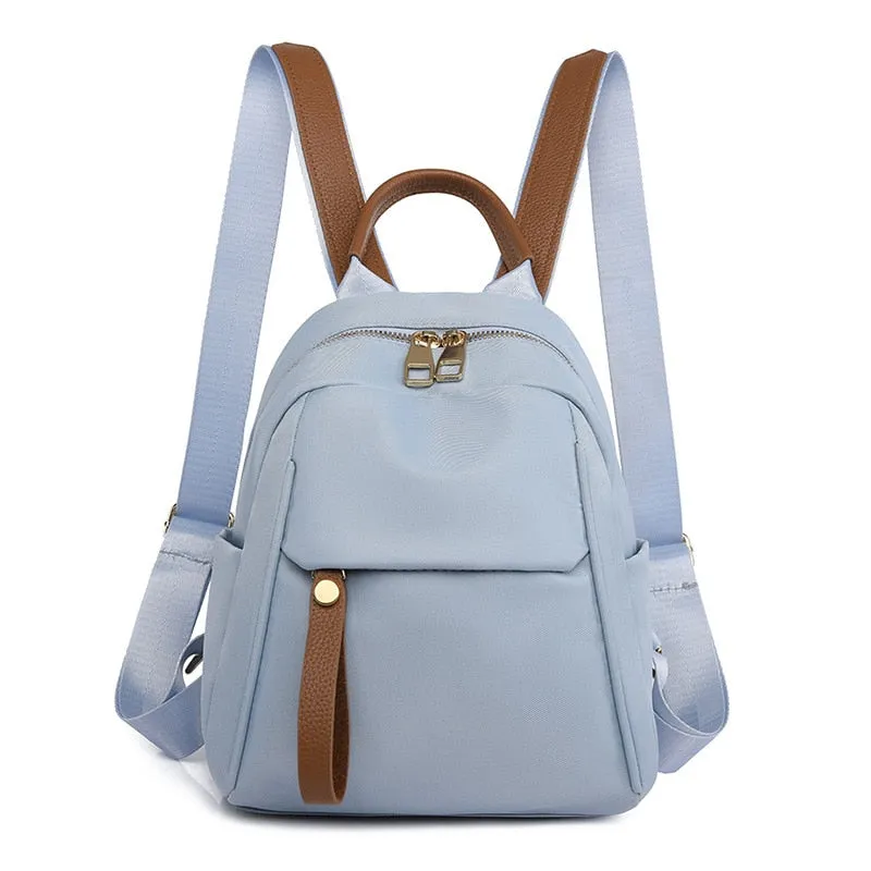 FLYTONN Fashion Shoulder Bag for Women Trend Lightweight Oxford Cloth Waterproof Leisure Travel Backpack Mini Backpack