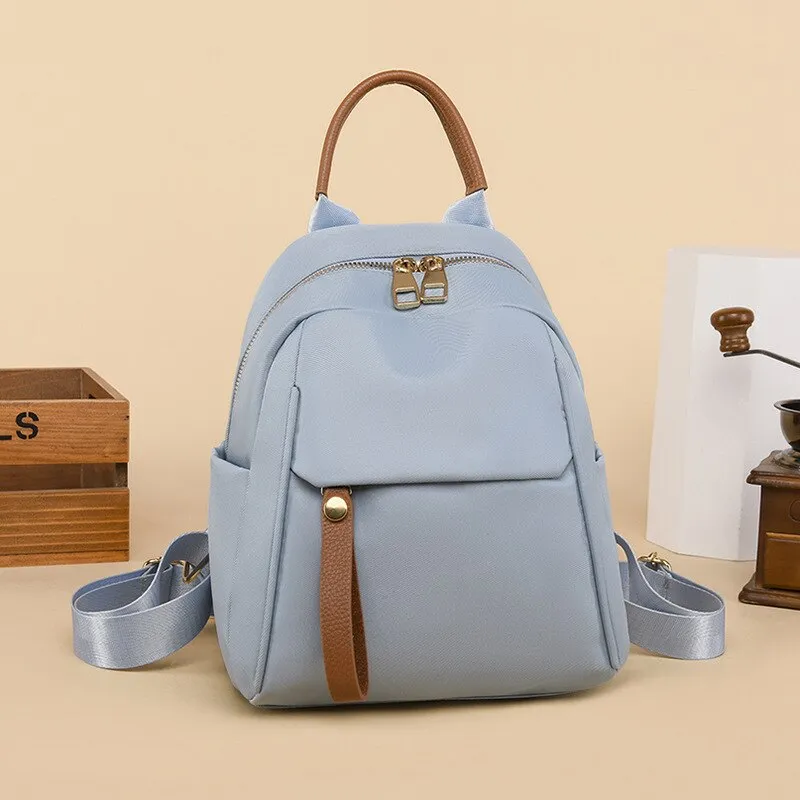 FLYTONN Fashion Shoulder Bag for Women Trend Lightweight Oxford Cloth Waterproof Leisure Travel Backpack Mini Backpack