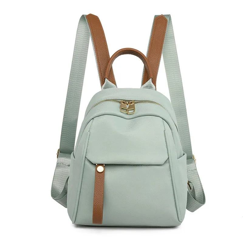 FLYTONN Fashion Shoulder Bag for Women Trend Lightweight Oxford Cloth Waterproof Leisure Travel Backpack Mini Backpack