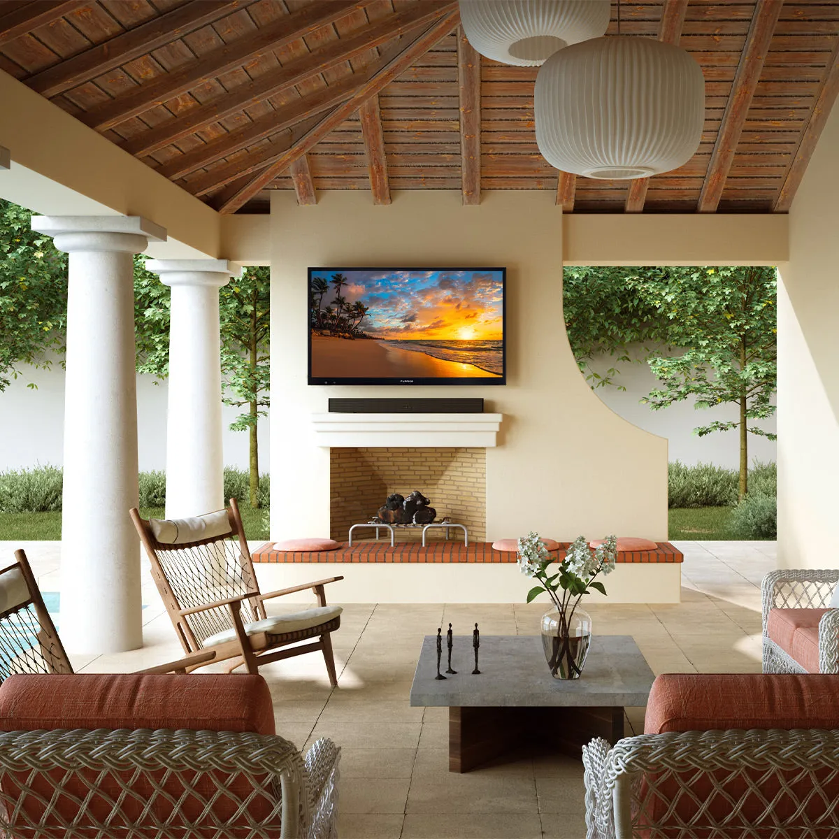 Furrion FDUP55CSA 55" Aurora Partial Sun Outdoor TV with 2.1 Sound System