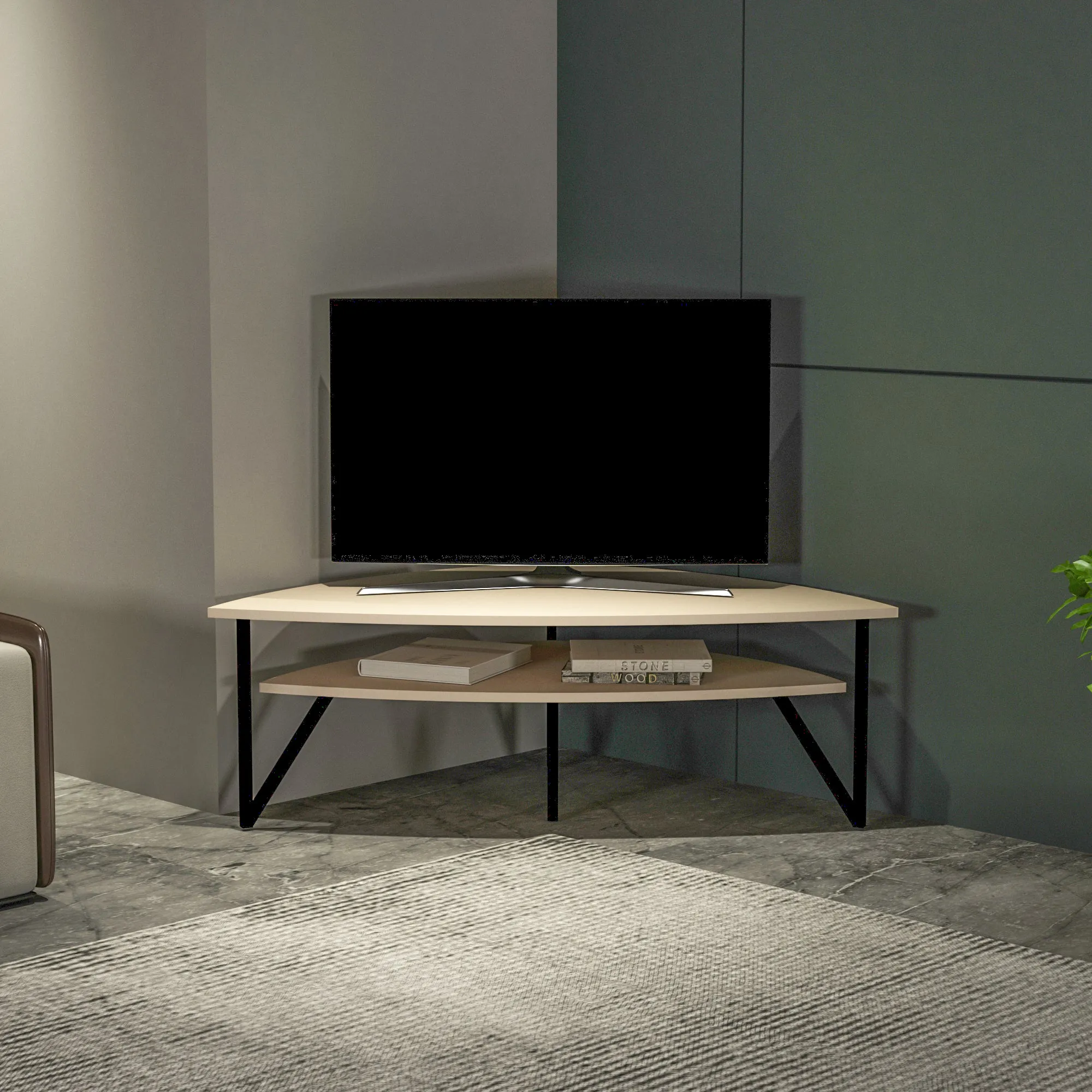 Galen Corner TV Stand Entertainment Center