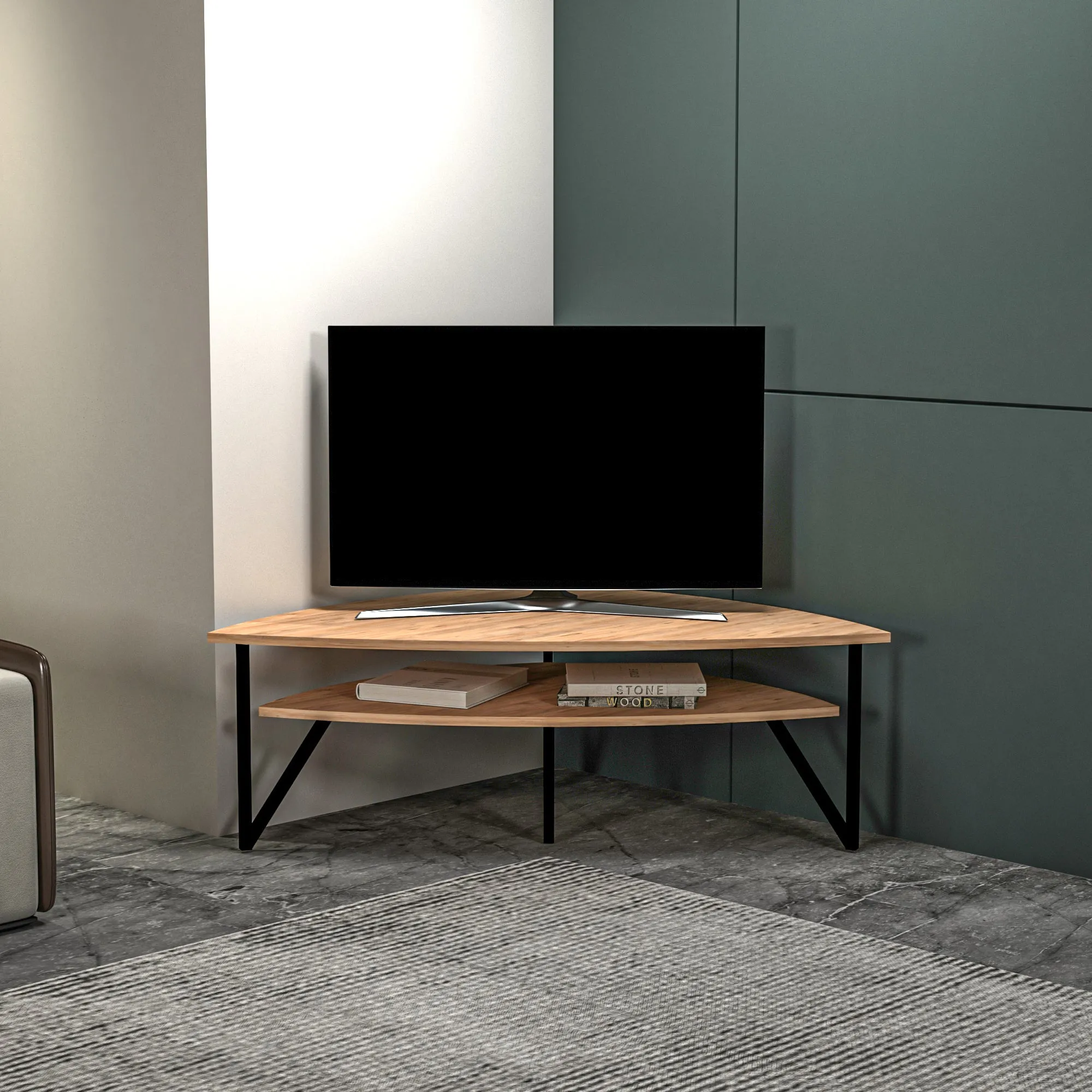 Galen Corner TV Stand Entertainment Center
