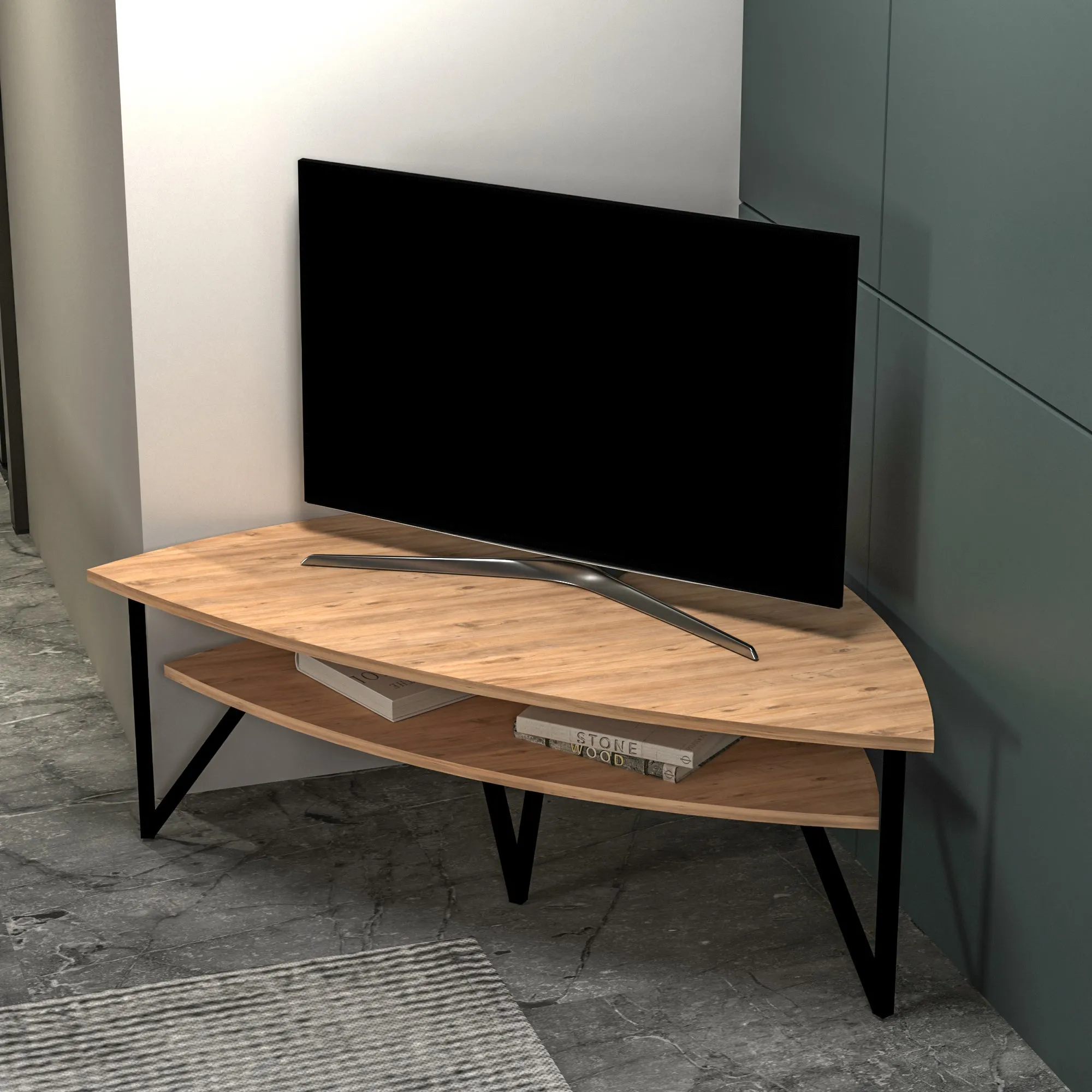 Galen Corner TV Stand Entertainment Center