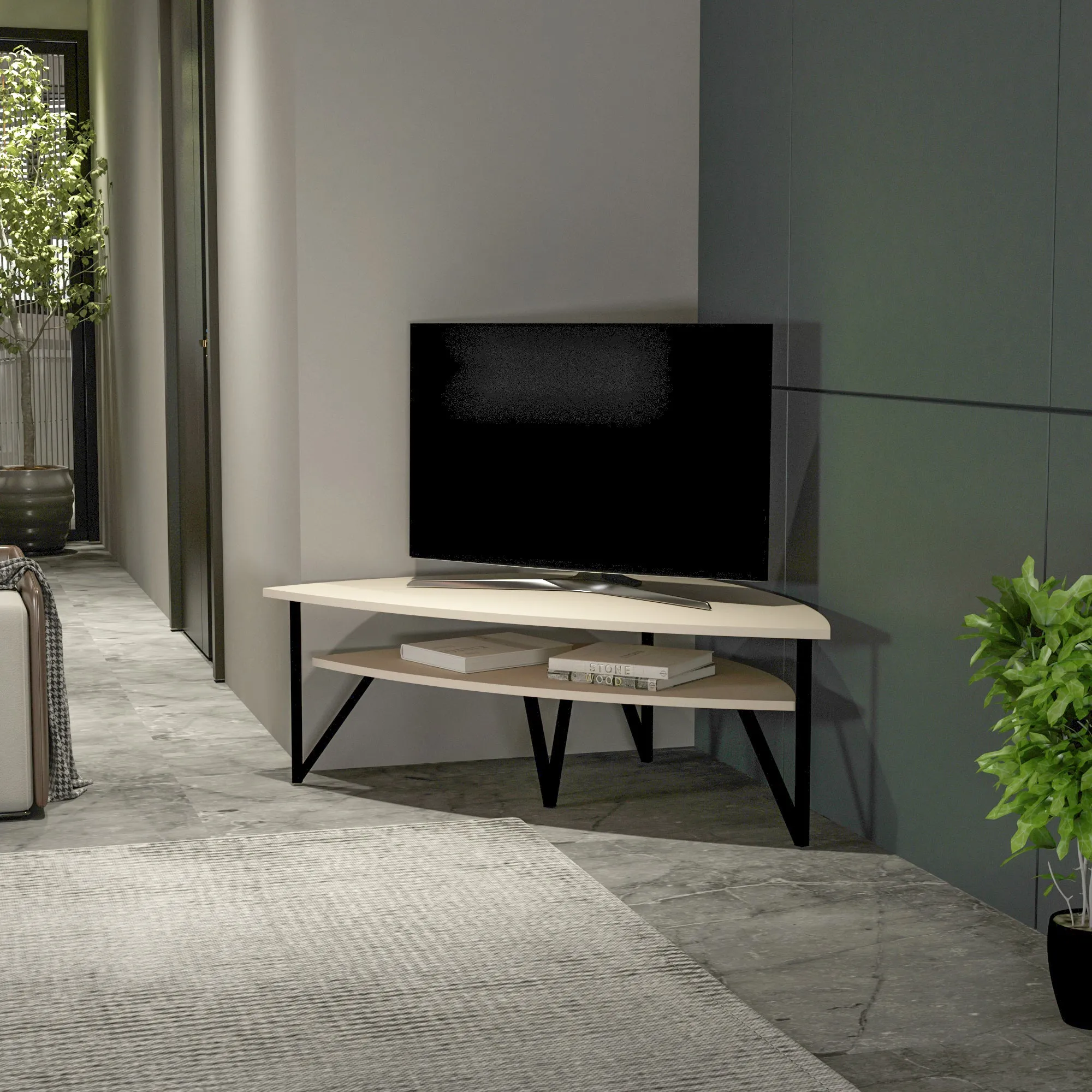 Galen Corner TV Stand Entertainment Center