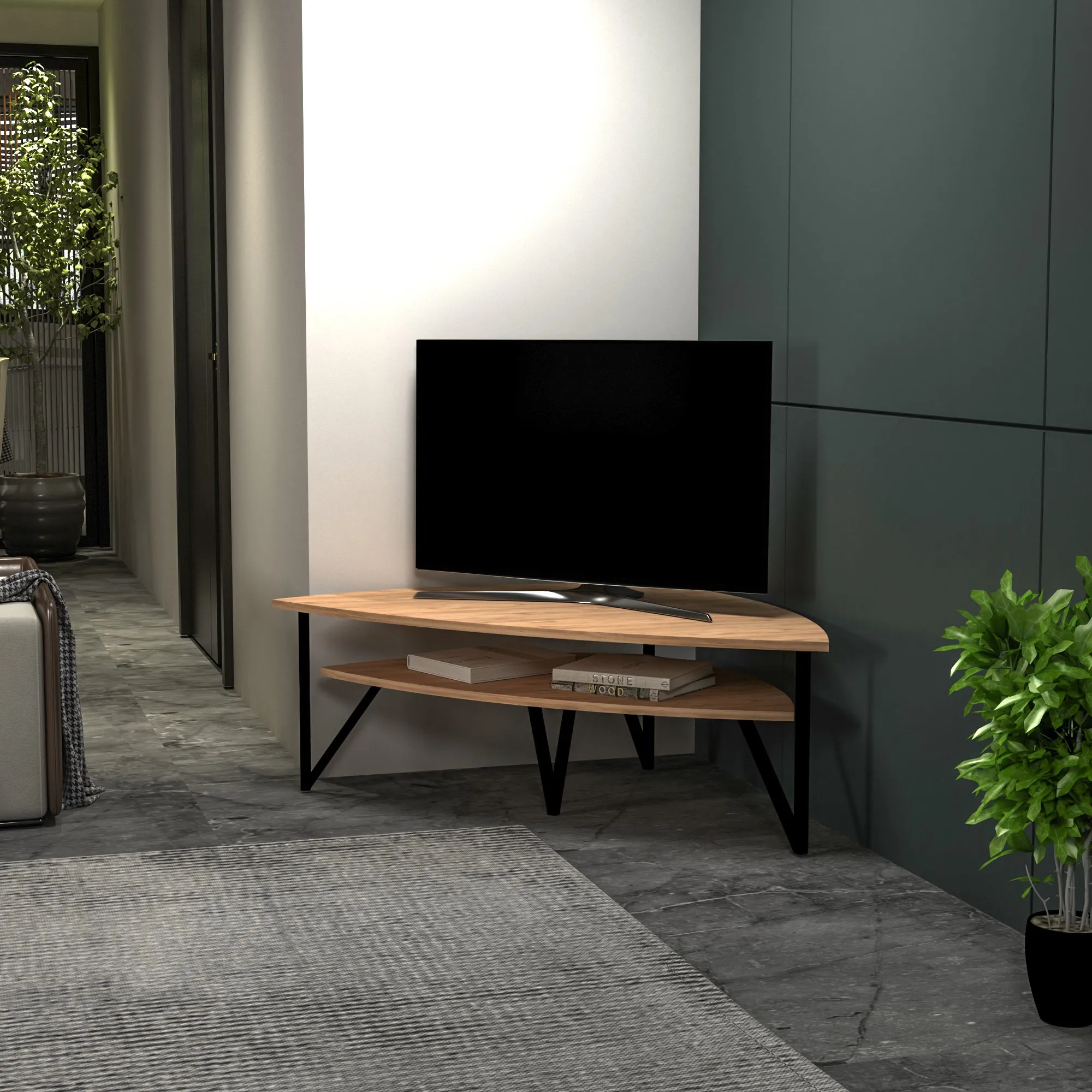 Galen Corner TV Stand Entertainment Center
