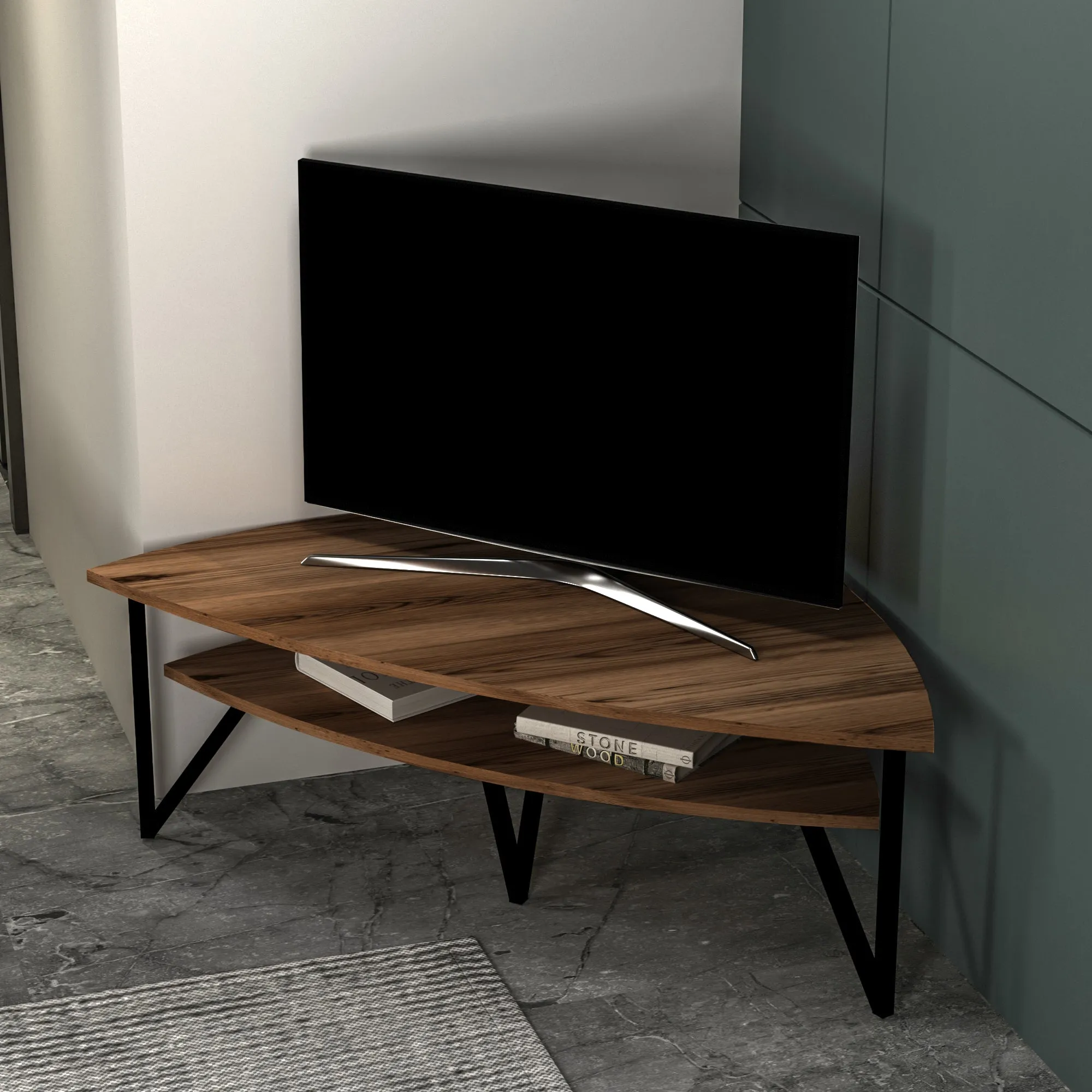 Galen Corner TV Stand Entertainment Center