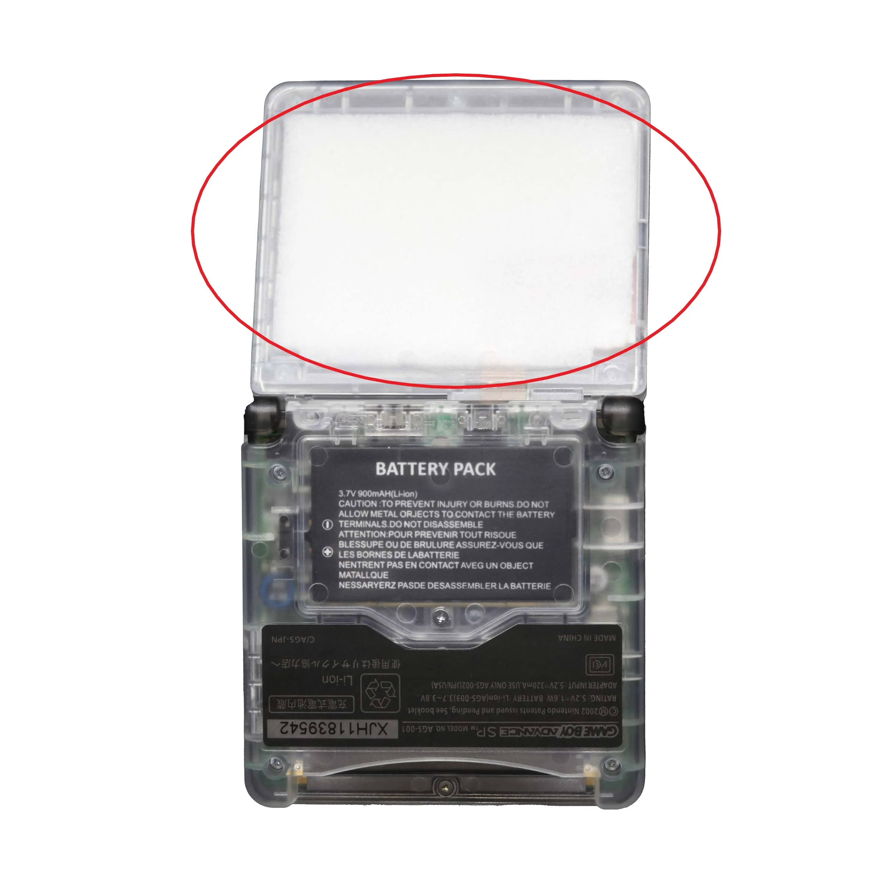 Game Boy Advance and SP LCD Foam Backing