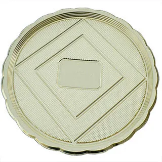 Gold Round Cake Plate 12" 1pc