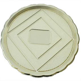 Gold Round Cake Plate 12" 1pc