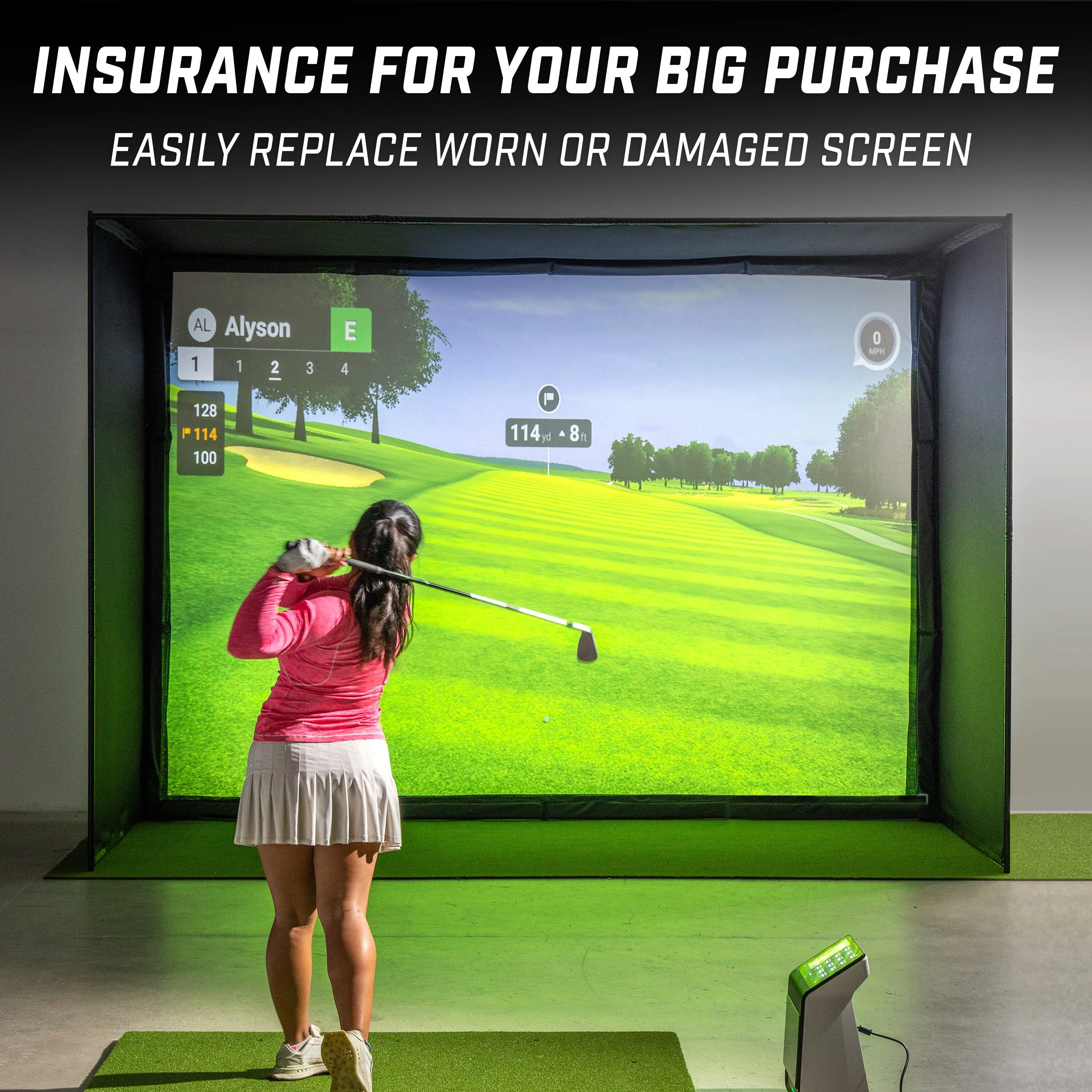 GoSports Replacement Sim Screen - Only Compatible with GoSports 12' x 9' Golf Simulator Enclosure