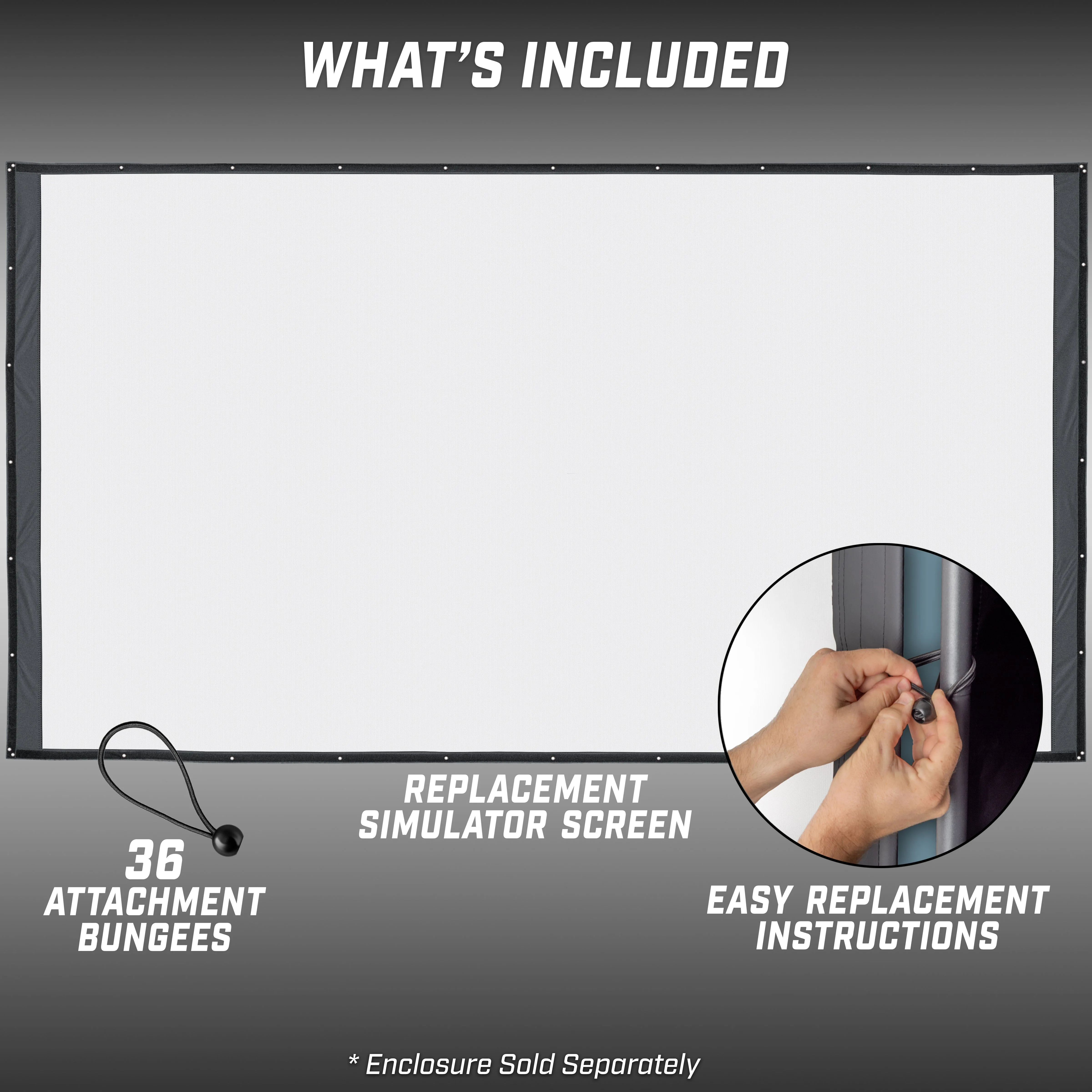 GoSports Replacement Sim Screen - Only Compatible with GoSports 14' x 8' Golf Simulator Enclosure
