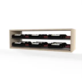 GrandCellar™ - 8 Column Horizontal Label-Forward Wine Display - 12" - Gunmetal Rods