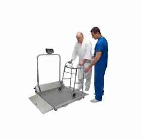 Health O Meter Portable/Folding Digital Wheelchair Dual Ramp Scale with Handrails (1EA)